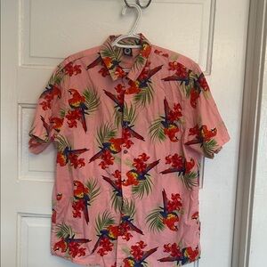 Neff Pink Parrot Print Casual Shirt